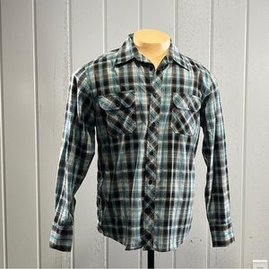 *Fight Fight Men’s Plaid Long Sleeve Shirt Sz L